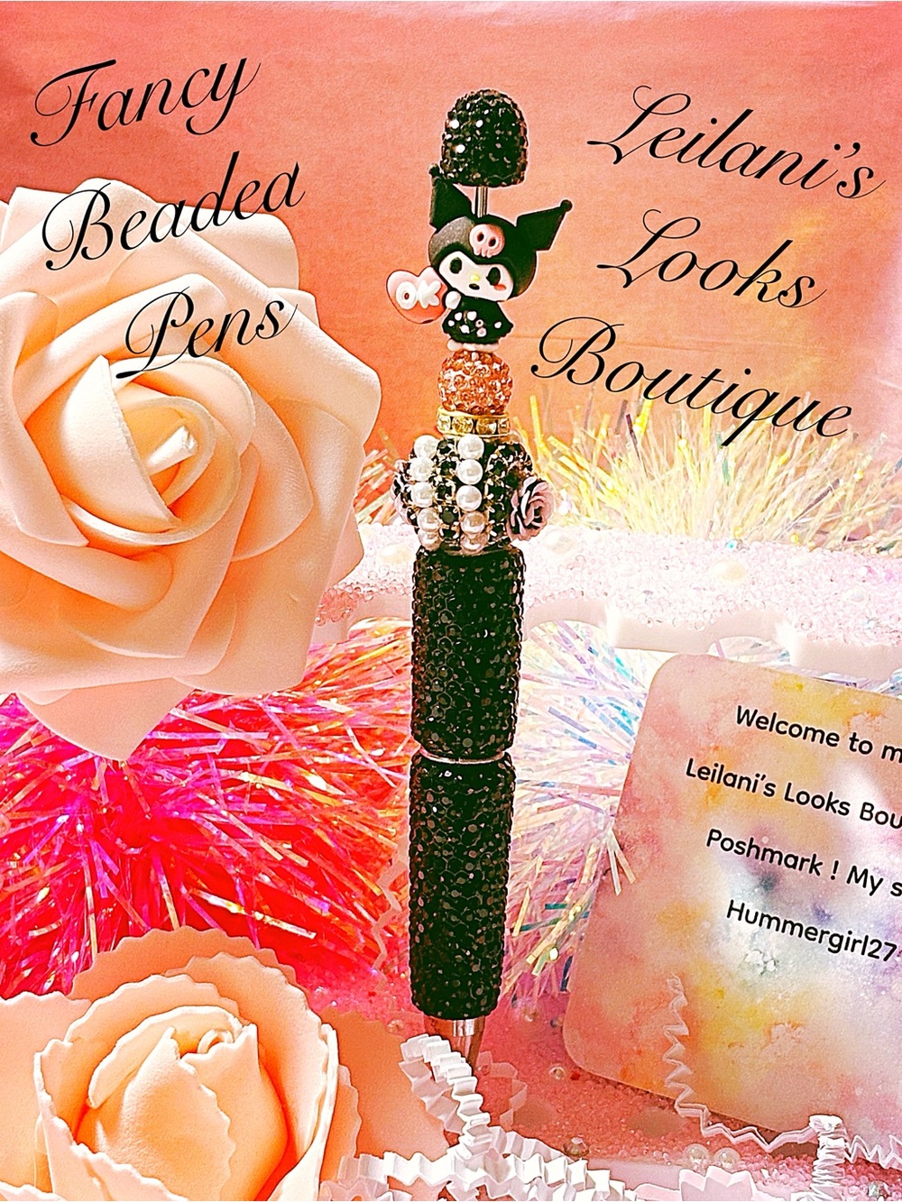 Leilani's Looks Boutique Fancy Beaded Pen/kuromi/hello kitty &friends/